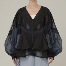 画像をギャラリービューアに読み込む, V Neck Layered Windbreaker 3Color