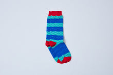 画像をギャラリービューアに読み込む, Tokone×MEGMIURA WARDROBE Wavy stripe socks David Blue