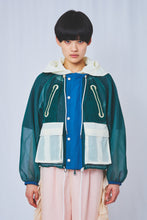 画像をギャラリービューアに読み込む, Reversible see-through Jacket Green