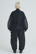 画像をギャラリービューアに読み込む, Reversible See-through Leopard Print Jacket Gray Leopard×Black