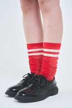 画像をギャラリービューアに読み込む, ! Pre-Order ! Striped Knee-High Socks Red