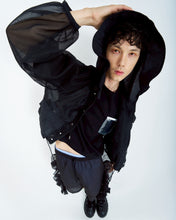画像をギャラリービューアに読み込む, Reversible see-through Jacket Black