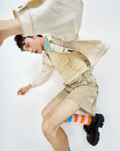 画像をギャラリービューアに読み込む, Wavy Frill polo shirt 2colors