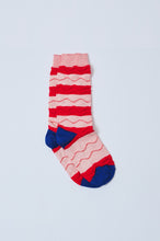 画像をギャラリービューアに読み込む, Tokone×MEGMIURA WARDROBE Wavy stripe socks White×Red