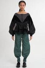 画像をギャラリービューアに読み込む, Boat Neck Layered Windbreaker Black