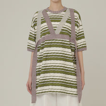 画像をギャラリービューアに読み込む, 2Way Stripe Big Tee 2Colors