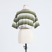 画像をギャラリービューアに読み込む, 2Way Stripe Short Tee 2Colors