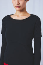 画像をギャラリービューアに読み込む, Layered jersey top 2colors