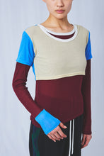 画像をギャラリービューアに読み込む, Layered jersey top 2colors