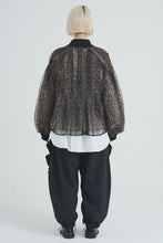 画像をギャラリービューアに読み込む, Reversible See-through Leopard Print Jacket Brown Leopard×Black