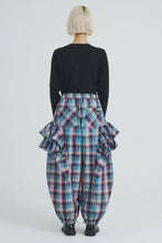 画像をギャラリービューアに読み込む, Perforated Check Pants Blue Check