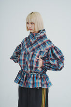 画像をギャラリービューアに読み込む, Perforated Check Anorak Blue Check