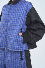 画像をギャラリービューアに読み込む, ! Pre-Order ! Paneled Frill Flight Jacket Gingham Check