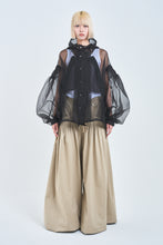 画像をギャラリービューアに読み込む, ! Pre-Order ! See-through Pin tuck Short Mod Coat Black