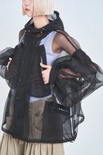 画像をギャラリービューアに読み込む, ! Pre-Order ! See-through Pin tuck Short Mod Coat Black