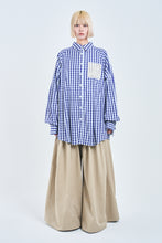 画像をギャラリービューアに読み込む, ! Pre-Order ! Pin tuck Shirt Blue Check