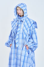 画像をギャラリービューアに読み込む, ! Pre-Order ! 2Way Pin tuck Nylon Sailor Mods Coat Blue Check