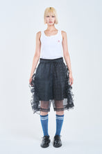 画像をギャラリービューアに読み込む, ! Pre-Order ! See-through Layered Half Pants Black Check
