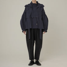 画像をギャラリービューアに読み込む, 2Way Pin tuck Nylon Long Mods coat  4Color
