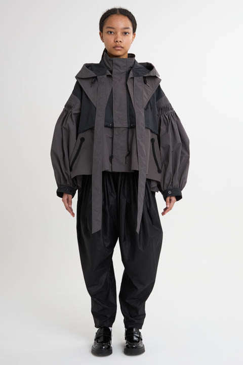 4WAY Pin tuck Nylon Short Mountain Jacket Gary