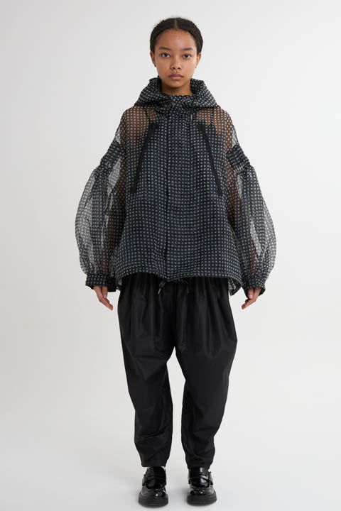 See-thorough Gingham Check Anorak Monotone Check