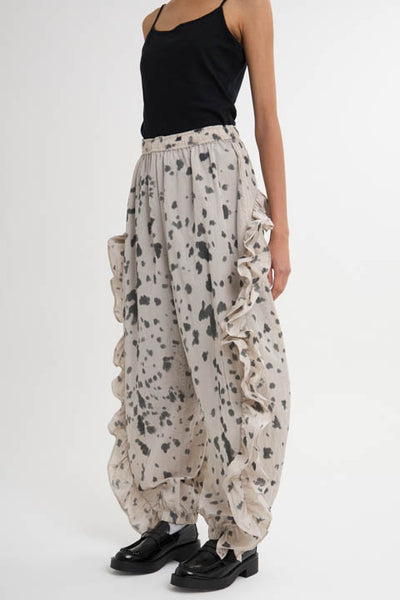 Frills Nylon Pants 2Colors