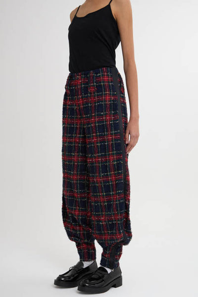 Scratch Tartan Check Bontan Pants Navy check