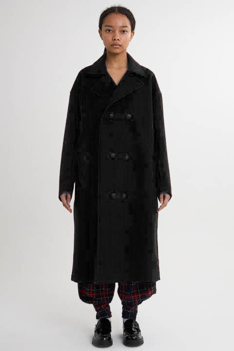Long P Coat  Black