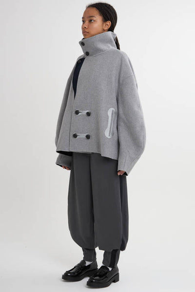 Stand Collar Rever Coat  2Colors