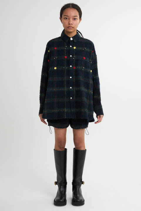 Scratch Check Flower shirts