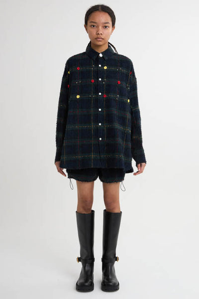 Scratch Check Flower shirts