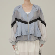画像をギャラリービューアに読み込む, V Neck Layered Windbreaker 3Color

