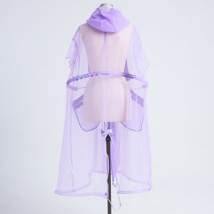 See-through French Sleeve Cape Dress