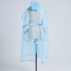 See-through French Sleeve Cape Dress