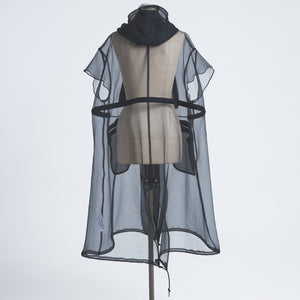 See-through French Sleeve Cape Dress