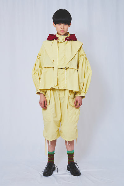 4WAY Pin tuck Nylon Short Mods Jacket 4Colors