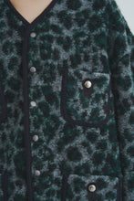 画像をギャラリービューアに読み込む, Leopard-Jacquard Boa Jacket Green Leopard
