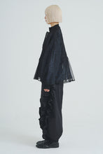 画像をギャラリービューアに読み込む, Reversible See-through Leopard Print Jacket Gray Leopard×Black
