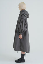 画像をギャラリービューアに読み込む, 2WAY Pin tuck Nylon Long Mods coat Gray[ライナーなし]
