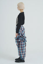 画像をギャラリービューアに読み込む, Perforated Check Pants Blue Check

