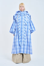 画像をギャラリービューアに読み込む, ! Pre-Order ! 2Way Pin tuck Nylon Sailor Mods Coat　Blue Check
