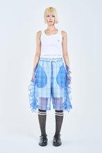画像をギャラリービューアに読み込む, ! Pre-Order !  See-through Layered Half Pants Blue Check
