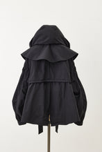 画像をギャラリービューアに読み込む, Pin tuck Nylon Short Mods coat Black
