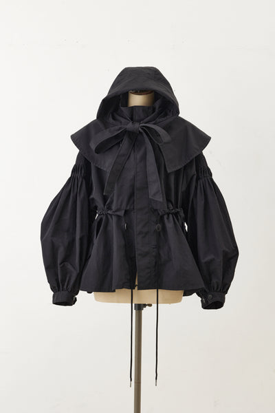 Pin tuck Nylon Short Mods coat