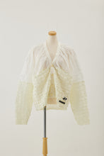 画像をギャラリービューアに読み込む, Shirring lace cardigan White
