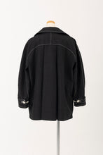 LOAD IMAGE TO GALLERY VIEWER, LINEN BLACK SHORT P COAT
