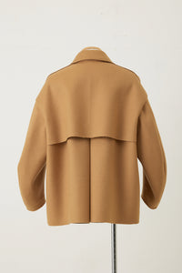 Short P Coat Camel