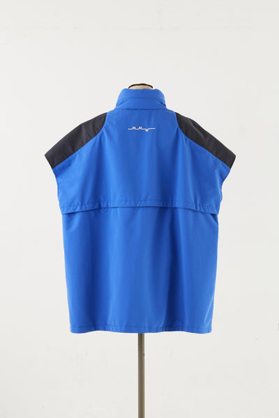 THREE LAYER VEST PONCHO BLUE