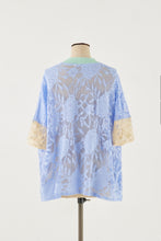 画像をギャラリービューアに読み込む, Jacquard big tee Blue×White
