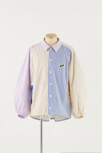 Beige Stripe Coach Jacket